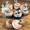 Boite a dents ronde en bois personnalisée