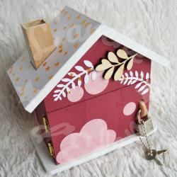 Tirelire personnalisée  roi lion décor savane pour enfant ou cadeau de naissance