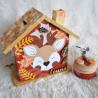 Tirelire cerf en automne personnalisée pour enfant ou cadeau de naissance