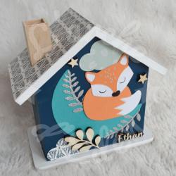 Tirelire renard personnalisée pour enfant ou cadeau de naissance
