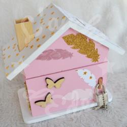 Tirelire cygne et arc en ciel personnalisée pour enfant ou cadeau de naissance