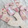 Prénom en bois pour décoration de chambre d'enfant ou cadeau de naissance avec biche et renard