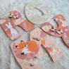 Prénom en bois pour décoration de chambre d'enfant ou cadeau de naissance avec biche et renard