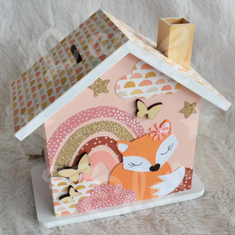 Tirelire renard et arc en ciel personnalisée pour enfant ou cadeau de naissance Tirelire renard et arc en ciel personnalisée pour enfant ou cadeau de naissance