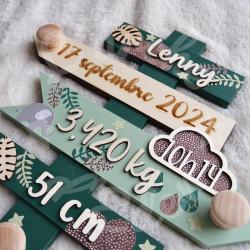 Panneau de naissance personnalisé pour cadeau de naissance original et unique