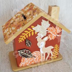 Tirelire biche ou faon personnalisée pour enfant ou cadeau de naissance