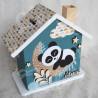 Tirelire panda sur la lune personnalisée pour enfant ou cadeau de naissance