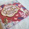 Livre d'or et album photo de bapteme ou anniversaire enfant avec faon, papillons, fleurs