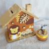 Tirelire personnalisée lion décor savane pour enfant ou cadeau de naissance