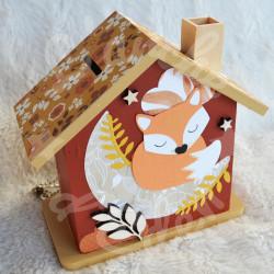 Tirelire renard personnalisée pour enfant ou cadeau de naissance
