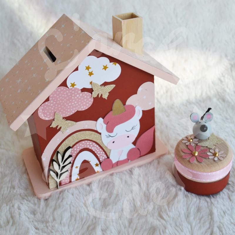 Tirelire licorne et arc en ciel personnalisée pour enfant ou cadeau de naissance Tirelire licorne et arc en ciel personnalisée pour enfant ou cadeau de naissance