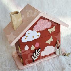 Tirelire licorne et arc en ciel personnalisée pour enfant ou cadeau de naissance