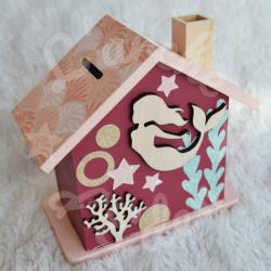 Tirelire sirène personnalisée pour enfant ou cadeau de naissance