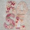 Prénom en bois pour décoration de chambre d'enfant ou cadeau de naissance sur le thème lapin et décor champetre