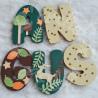 Prénom en bois pour décoration de chambre d'enfant ou cadeau de naissance avec decor de la foret