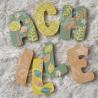 Prénom en bois pour décoration de chambre d'enfant ou cadeau de naissance avec decor de la foret