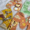 Prénom en bois pour décoration de chambre d'enfant ou cadeau de naissance avec des animaux de la savane