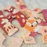 Prénom en bois pour décoration de chambre d'enfant ou cadeau de naissance avec biche et renard