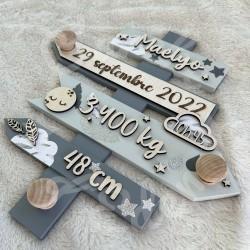 Panneau de naissance personnalisé pour cadeau de naissance original et unique