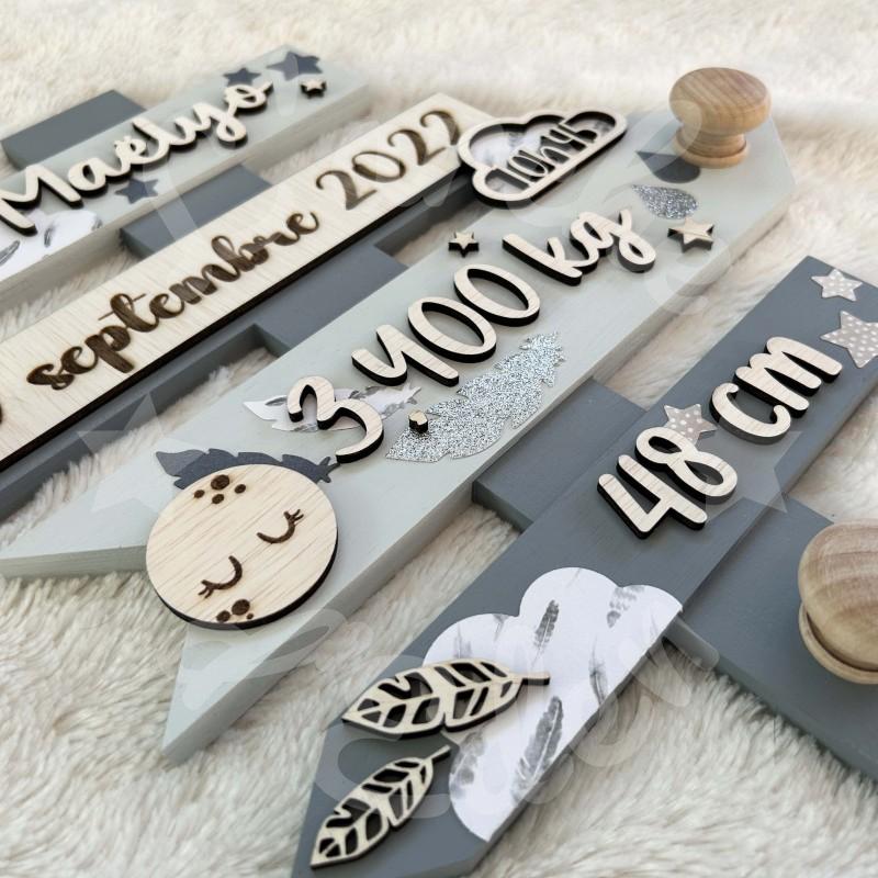 Panneau de naissance personnalisé pour cadeau de naissance original et unique