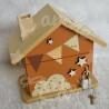 Tirelire personnalisée girafe décor savane pour enfant ou cadeau de naissance