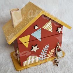 Tirelire girafe couleur terracotta personnalisée au prénom de l'enfant