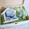 Cadeau de naissance thème Koala, boite à souvenirs personnalisée avec une tirelire et boite a dents