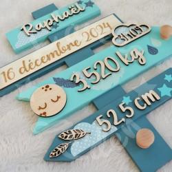 Panneau de naissance personnalisé pour cadeau de naissance original et unique