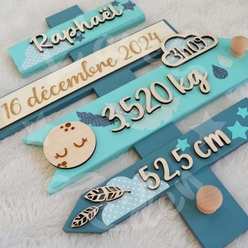 Panneau de naissance personnalisé pour cadeau de naissance original et unique