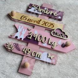 Panneau de naissance personnalisé pour cadeau de naissance original et unique