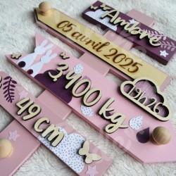 Panneau de naissance personnalisé pour cadeau de naissance original et unique