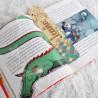 Marque page en bois pour enfant avec sirène, tortue, hippocampe ou pieuvre en paillettes