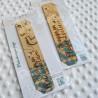 Marque page en bois pour enfant avec sirène et paillettes