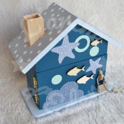 Tirelire baleine personnalisée au prénom de l'enfant