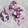 Prénom en bois pour décoration de chambre d'enfant ou cadeau de naissance sur le thème lapin et décor champetre