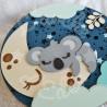 Veilleuse en bois avec koala et ciel étoilé