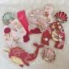 Prénom en bois theme sirène pour décoration de chambre d'enfant ou cadeau de naissance
