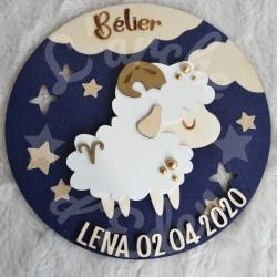 Décoration pour enfant signe astrologique en bois
