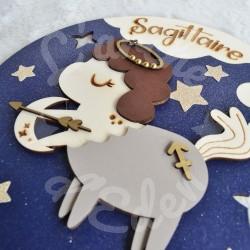 Décoration pour enfant signe astrologique en bois