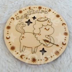 Aimant en bois pour enfant signe astrologique