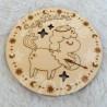 Aimant en bois pour enfant signe astrologique