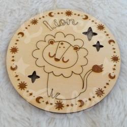 Aimant en bois pour enfant signe astrologique