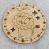 Aimant en bois pour enfant signe astrologique