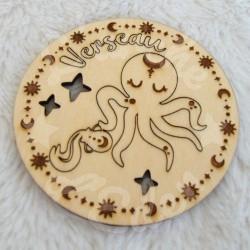 Aimant en bois pour enfant signe astrologique