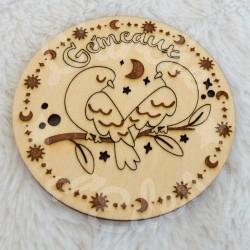 Aimant en bois pour enfant signe astrologique