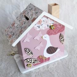 Tirelire oie personnalisée pour enfant ou cadeau de naissance
