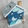 Tirelire panda sur la lune personnalisée pour enfant ou cadeau de naissance