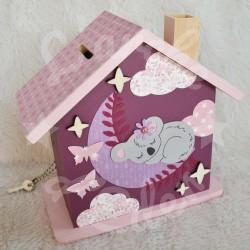 Tirelire koala sur la lune personnalisée pour enfant ou cadeau de naissance