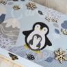 Cadeau de naissance thème pingouin, boite à souvenirs personnalisée avec une tirelire et boite a d