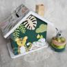 Cadeau de naissance thème Lion, boite à souvenirs personnalisée avec une tirelire et boite a dents